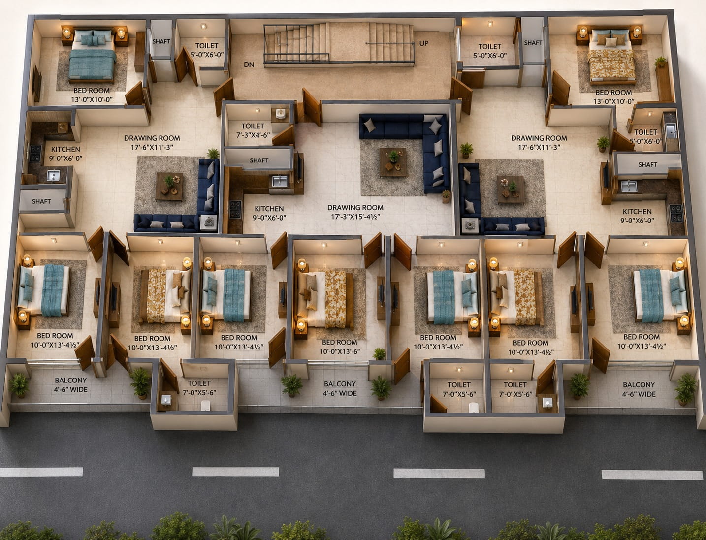 3BHK Floor Plan